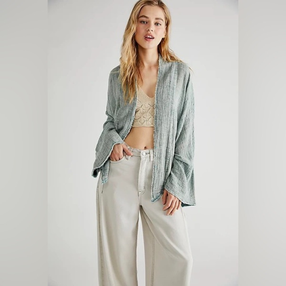 fp one azalea kimono in washed army